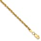 Gold Classics(tm) 2.75mm. Diamond Cut Extra-Light Rope Anklet - image 1