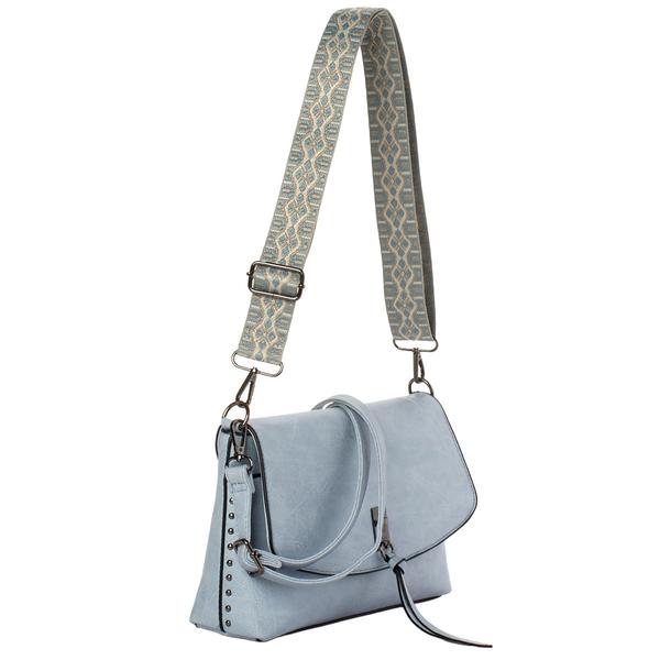 Sam & Hadley Solid Crossbody Bag with Studs
