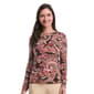 Womens Rafaella® Crew Neck Long Sleeve Paisley Blouse - image 3
