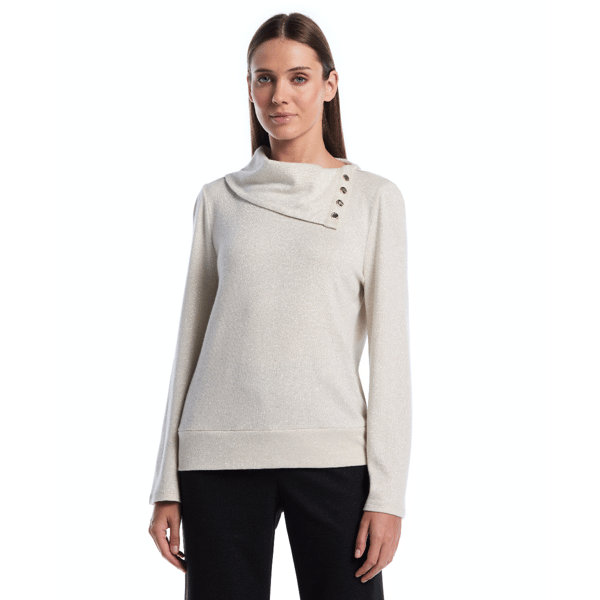 Petite Rafaella(R) Long Bell Sleeve Cowl Neck Sweater - image 