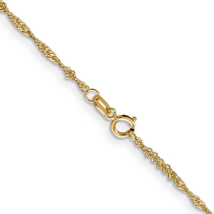 Unisex Gold Classics™ 1.4mm. 14k Singapore Chain 14in. Necklace
