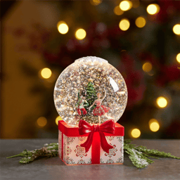 Melrose 6.5in. LED Nutcracker & Ballerina Snow Globe