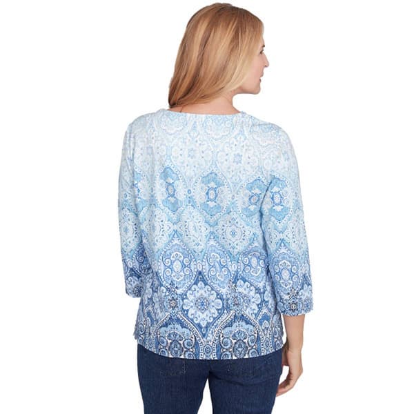 Womens Alfred Dunner Classics_S5 Ombre Medallion Top
