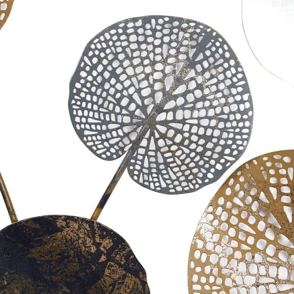 9th &amp; Pike® Pressed Leaves Metal Wall Decor
