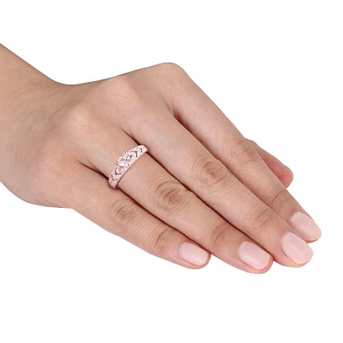 Gemstone Classics™ Silver 1/2ctw. Morganite Ring