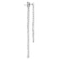 Athra Silver Plated Crystal Straight Drop Earrings - image 2