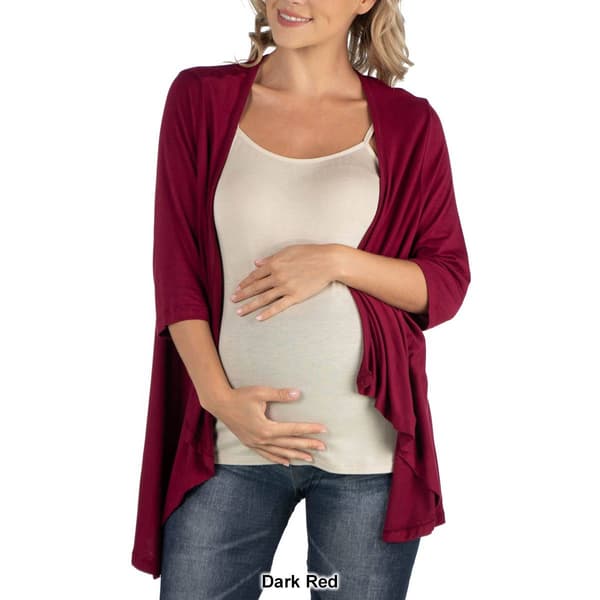 Womens 24/7 Comfort Apparel Elbow Sleeve Maternity Cardigan