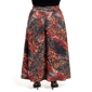 Plus Size 24/7 Comfort Apparel Brown Patchwork Maxi Skirt - image 3