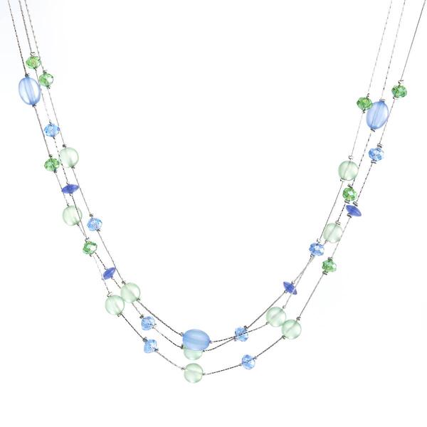 Ashley Cooper&#40;tm&#41; Marine Blue & Green Seaglass Illusion Necklace - image 