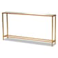 Baxton Studio Alessa Gold Finished Metal & Mirrored Glass Table - image 1