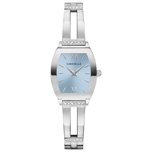 Womens Caravelle Blue Dial Stainless Steel Watch - 43L223