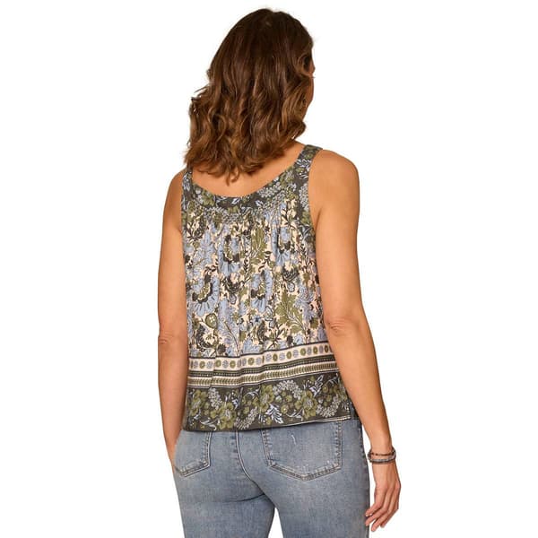 Womens Democracy Sleeveless Floral Blouse