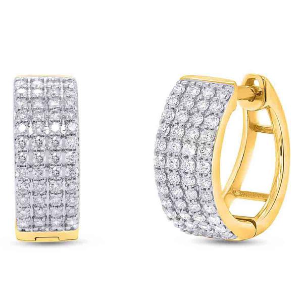 Nova Star(R) Gold Plated Lab Grown Diamond Hoop Earrings