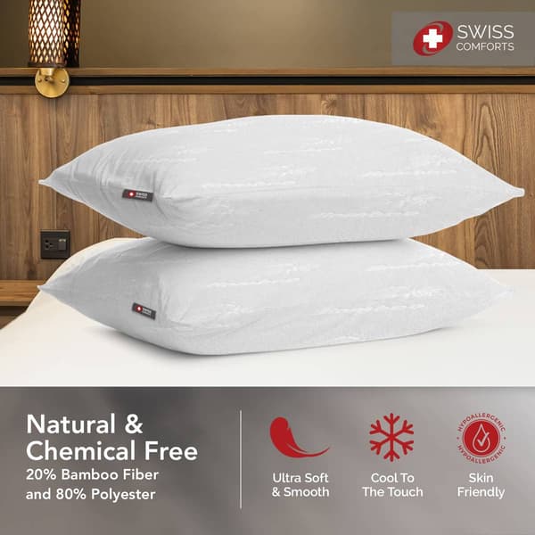 Swiss Comforts Bamboo 2 Pack Pillow Protectors