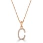 Diamond Classics&#40;tm&#41; 14kt. Rose Gold Initial C Letter Necklace - image 1