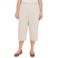 Plus Size Alfred Dunner Classics_S6 Solid Twill Button Hem Capri - image 1