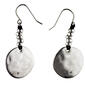 Bella Uno Silver Disc Drop Earrings - image 1