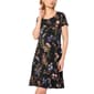 Plus Size MSK Short Sleeve Floral Vine Ruffle Hem A-Line Dress - image 1