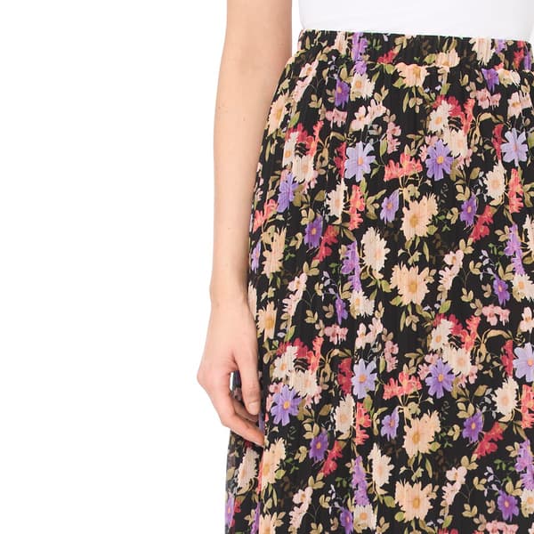Womens Cece Pull On Pleated Floral Midi Skirt