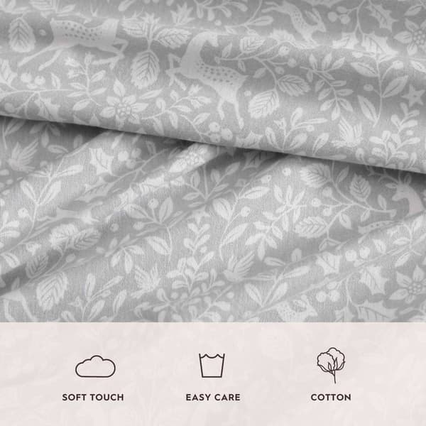 Laura Ashley Deer Dance Cotton Flannel Sheet Set