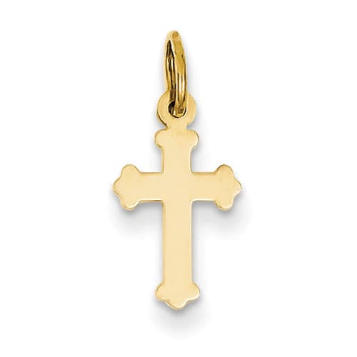 Gold Classics&#40;tm&#41; Yellow Gold Mini Polished Cross Charm - image 