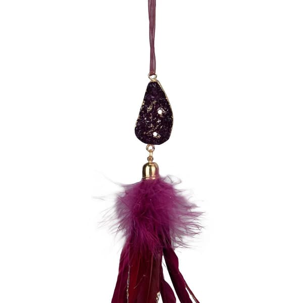 Northlight 9in. Plum Red Feather Pendant Christmas Ornament
