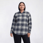 Plus Size Mountain Ridge Long Sleeve Plaid Flannel - Grisaille - image 1