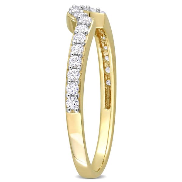 Gemstones Classics&#8482; 10kt. Gold Lab Created White Sapphire Ring