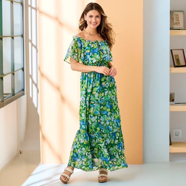 Womens Rabbit Rabbit Rabbit Off Shoulder Tier Maxi Dress - image 