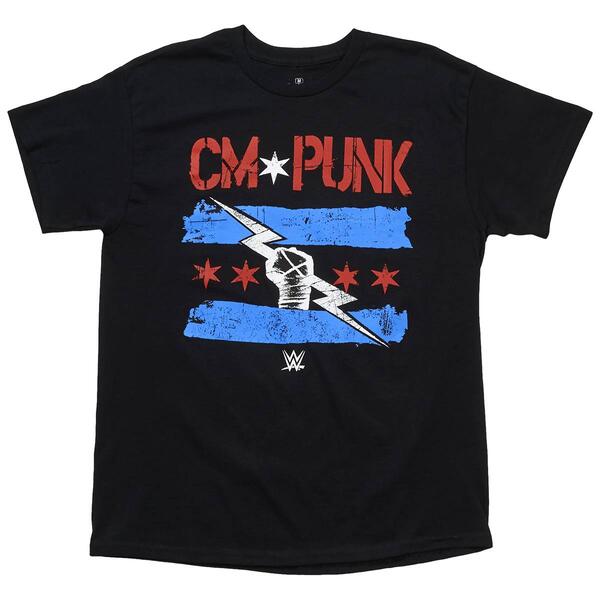 Young Mens CM Punk Graphic Tee - image 