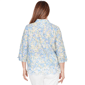 Womens Alfred Dunner Classics 3/4 Sleeve Lace Hem Button Down - image 2