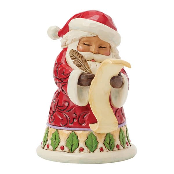 Jim Shore Santa With List Mini Christmas Figurine