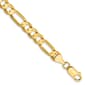 Mens Gold Classics(tm) 6.75mm. 14k Concave Open Figaro Bracelet - image 1
