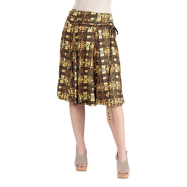 Womens 24/7 Comfort Apparel Accordion & Pleated Knee Length Skirt