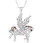 Crystal Kingdom Silver-Tone Multicolor Crystal Pegasus Necklace - image 1