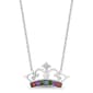 Enchanted by Disney Sterling Silver Majestic Crown Necklace - image 1