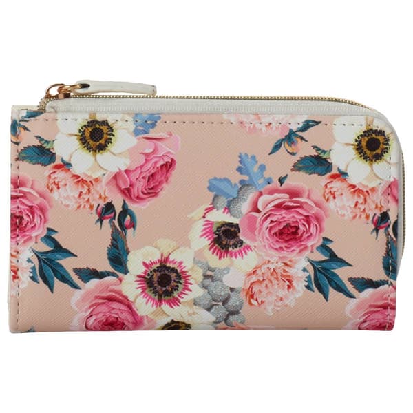 Womens Buxton L-Zip Snap Wallet