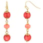 Ashley Cooper(tm) Coral Multi Triple Bead Drop Earrings - image 1