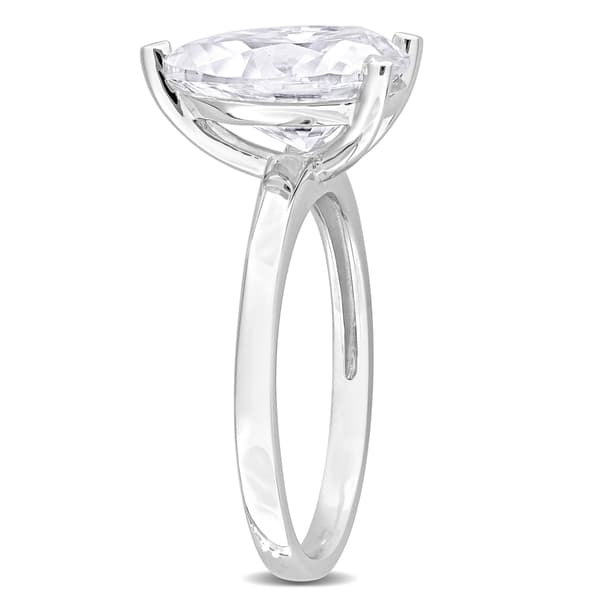 Sterling Silver 3ctw. White Moissanite Solitaire Ring