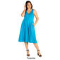 Plus Size 24/7 Comfort Apparel Solid Fit & Flare Pocket Dress - image 7