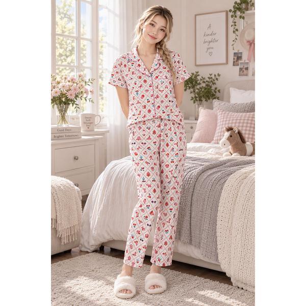 Juniors Derek Heart Vegas Cowgirl Tee & Long Leg Pajama Set