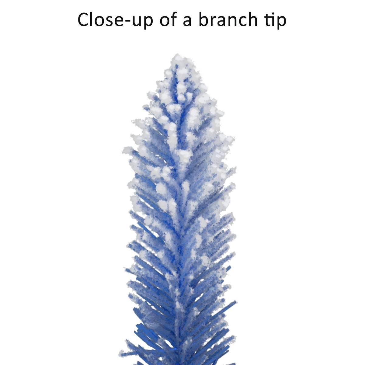 Puleo International 4ft. Pre-Lit Flocked Pencil Christmas Tree