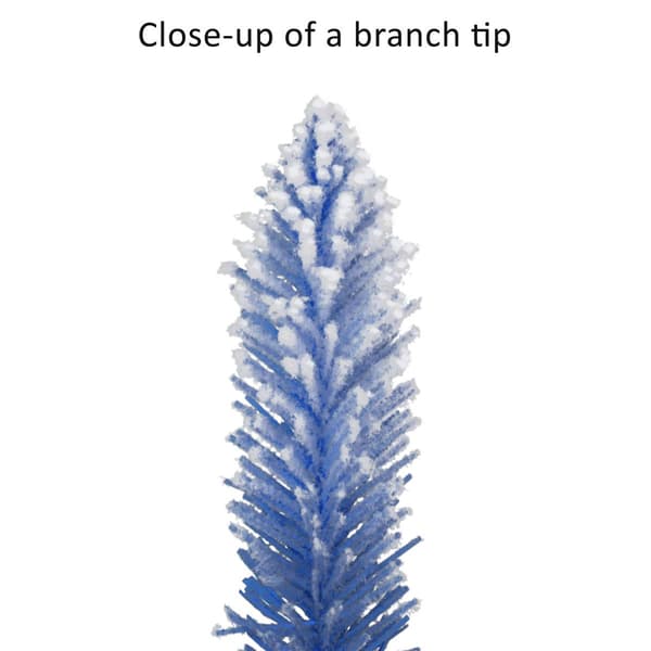Puleo International 4ft. Pre-Lit Flocked Pencil Christmas Tree
