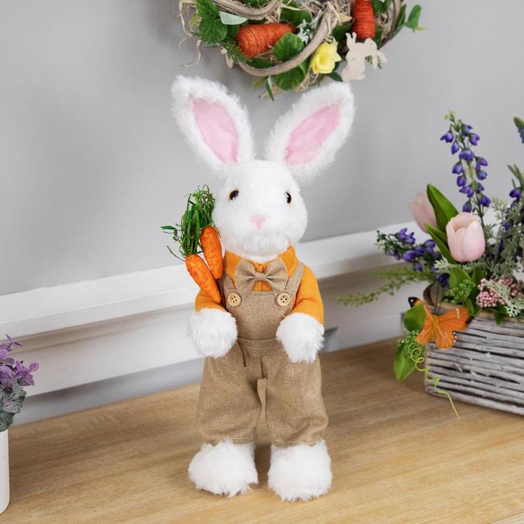 Northlight Seasonal Boy Rabbit w/ Overalls Easter Figurine