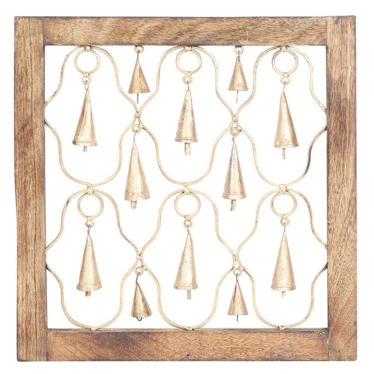 9th & Pike® Gold Hanging Bells Wall Decor - Set of 2