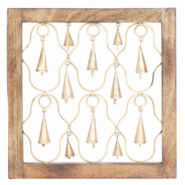 9th & Pike® Gold Hanging Bells Wall Decor - Set of 2