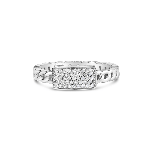 Haus of Brilliance 1/5ctw. Diamond ID & Cuban Link Band Ring - image 