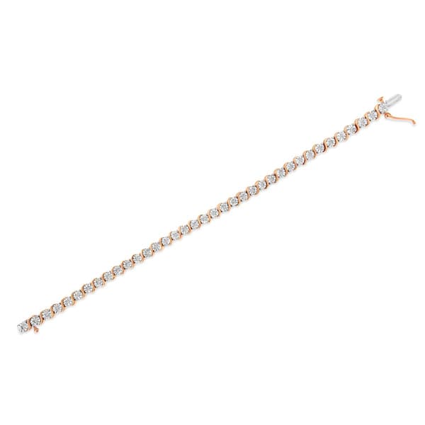 Haus of Brilliance 14kt. Rose Gold 1/4ctw. Tennis Bracelet