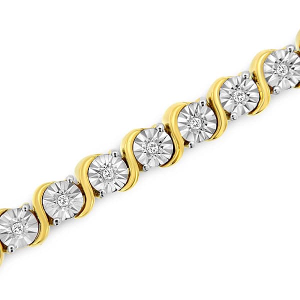 Haus of Brilliance 14kt. Yellow Gold S-Link Tennis Bracelet