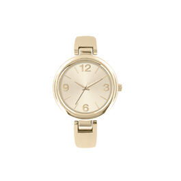 Womens Gold-Tone Champagne Sunray Dial Cuff Watch - 14896G-07-A27